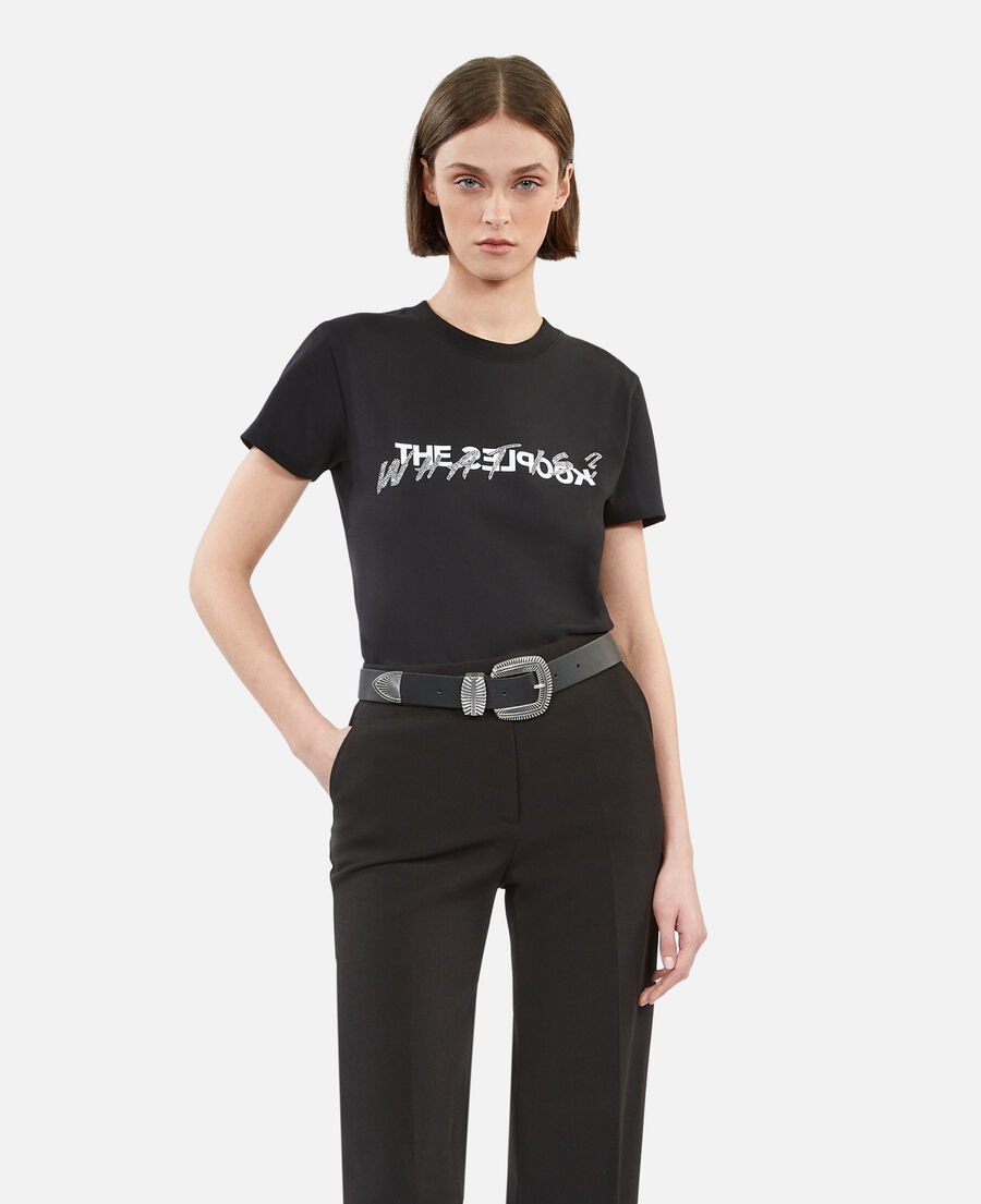 black crêpe suit pants