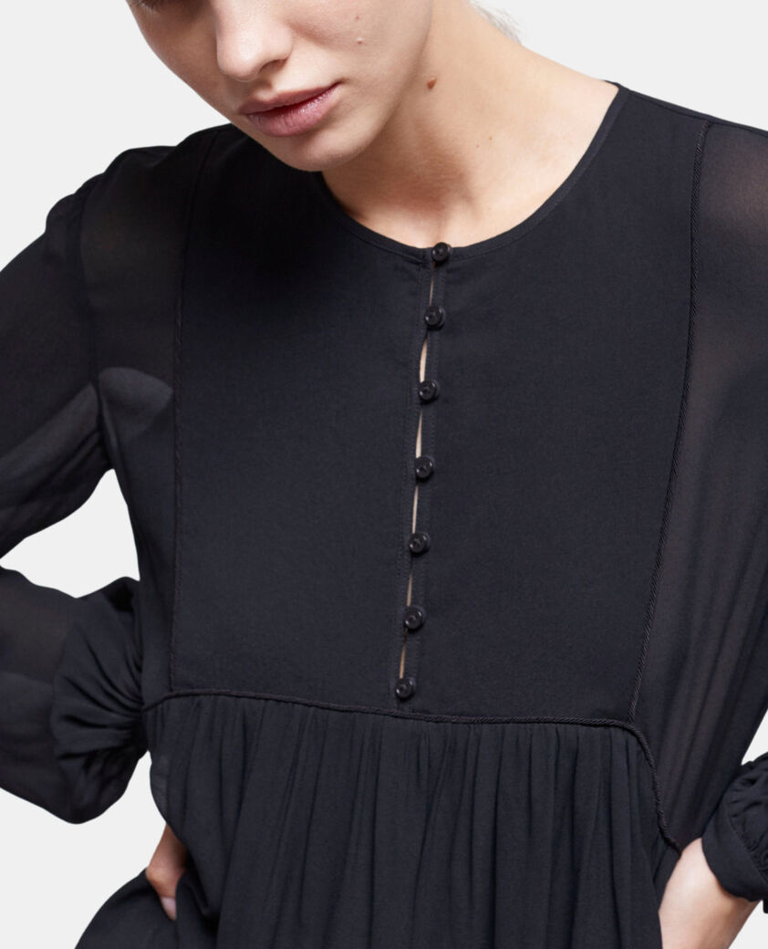 The Kooples FEMME BLACK robe courte noire