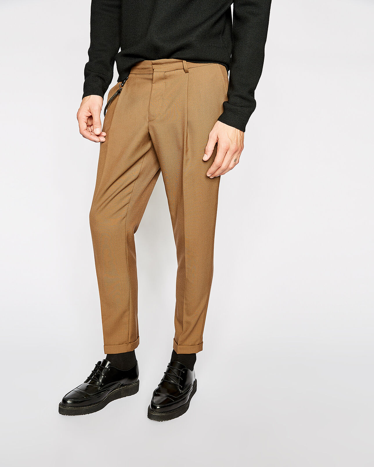 The Kooples HOMME CAMEL pantalon chino camel à chaînette de poche