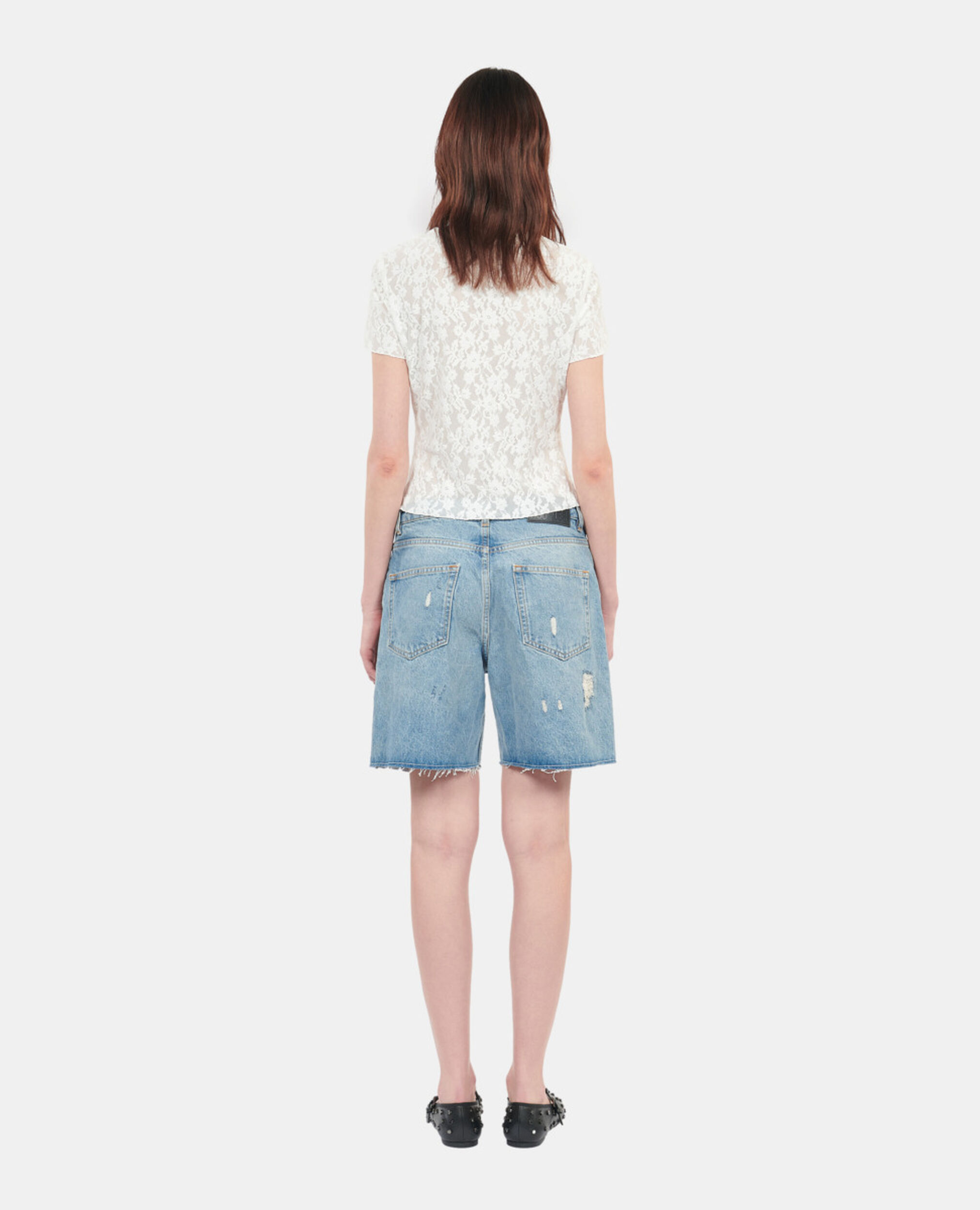 Ecru lace top, ECRU, hi-res image number null