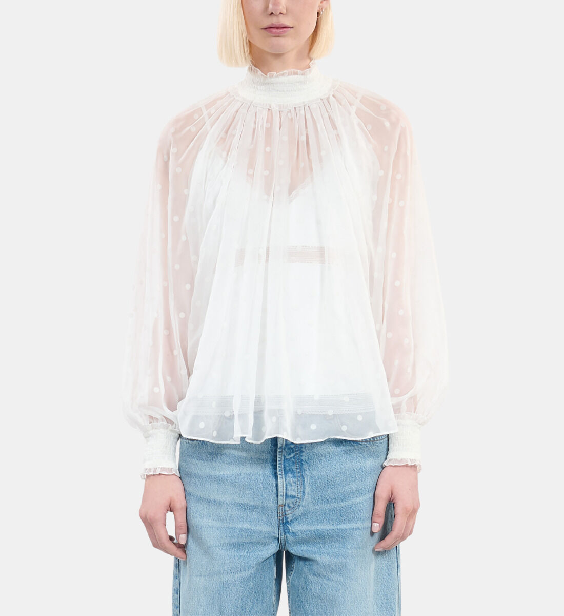 トップス Riri cachecoeur tops beige COLETTE beige рibbed top brand GUESS — Globalbrandsstore.com/en