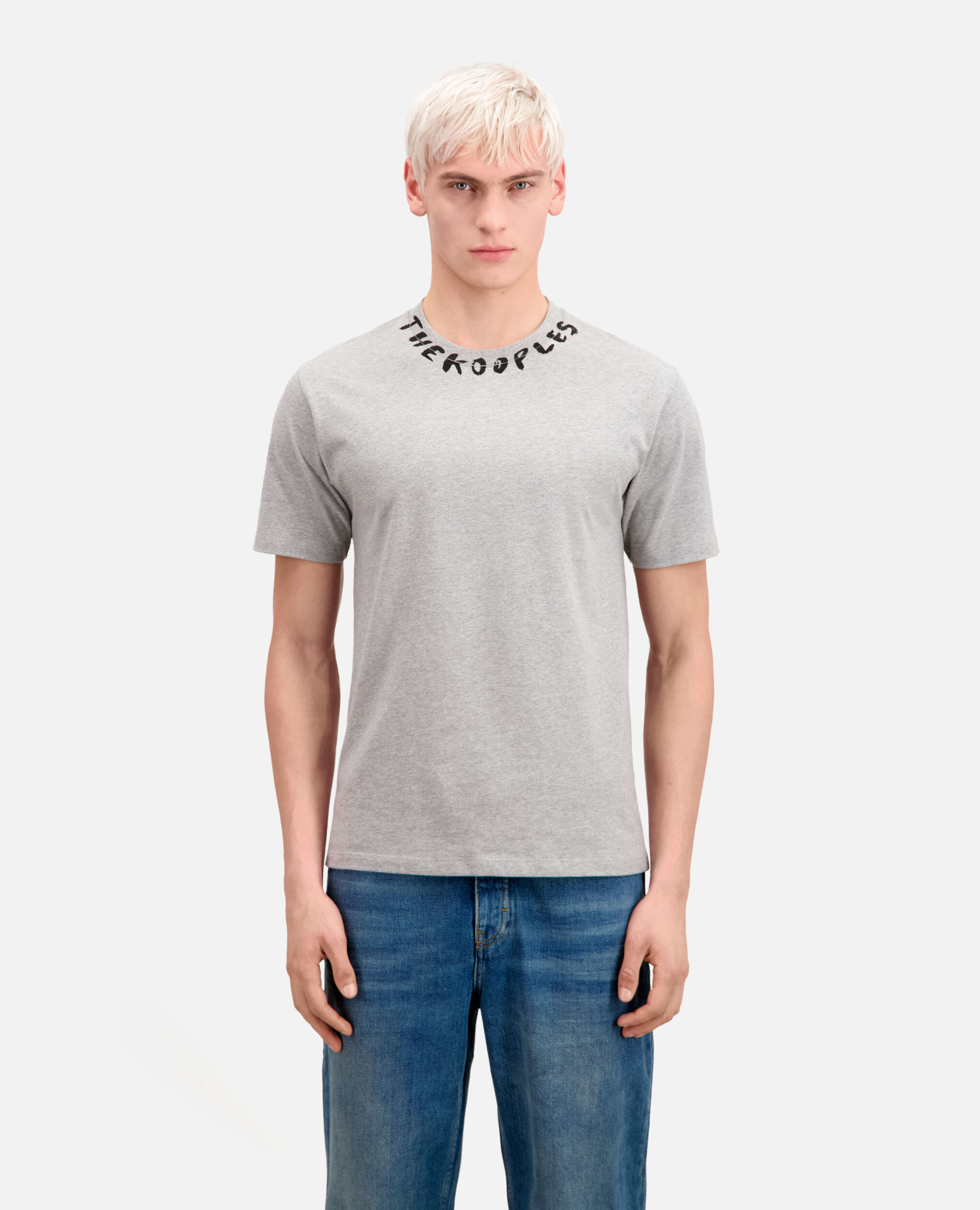 Men's grey t-shirt with logo, GREY MELANGE, hi-res image number null