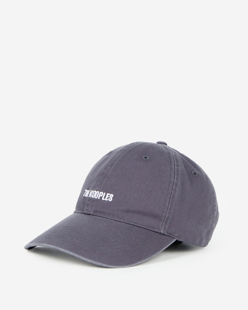 The Kooples MIXED BLUE PETROL blue embroidered logo cap