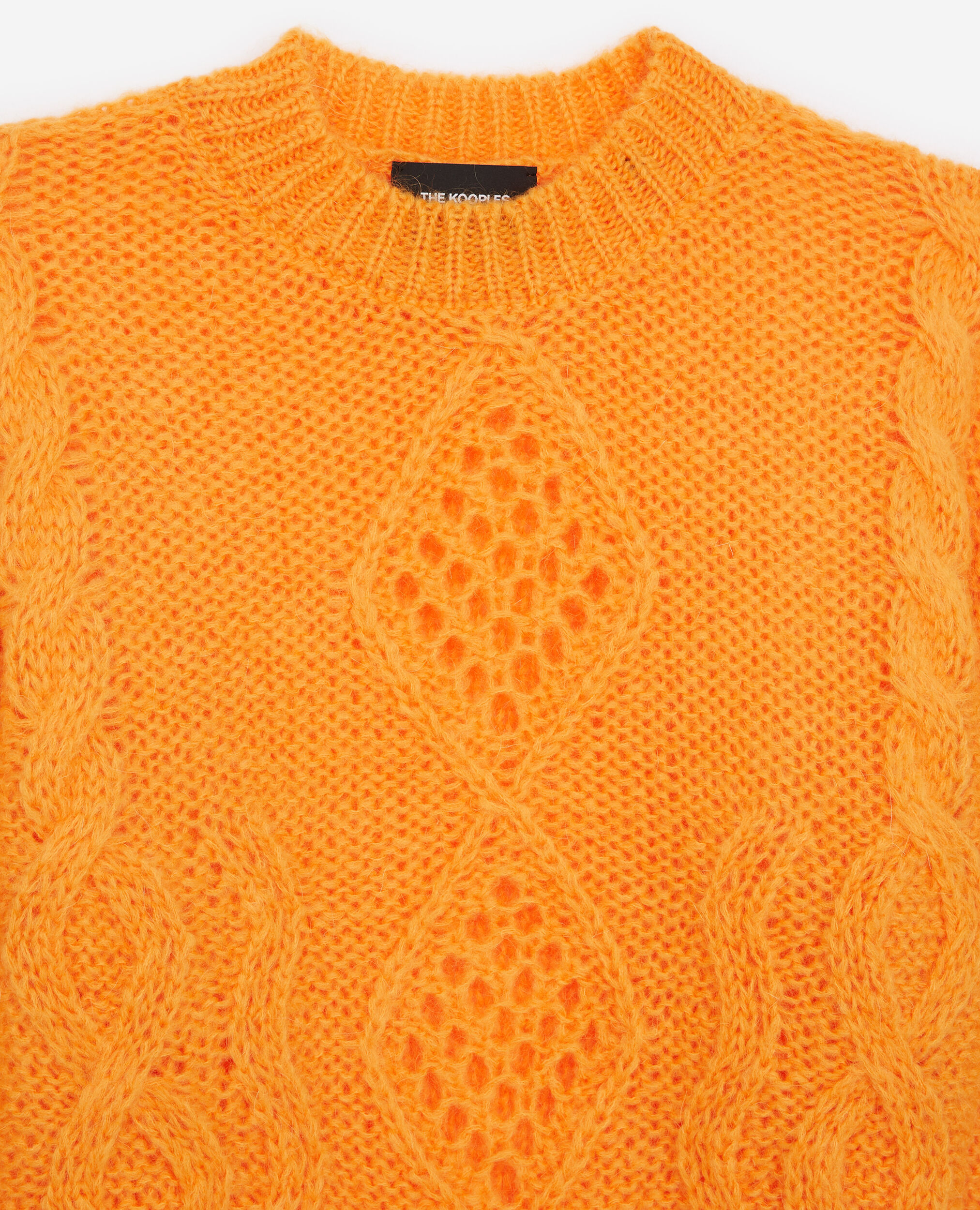 Klassischer orangefarbener Mohair-Pullover, ORANGE, hi-res image number null