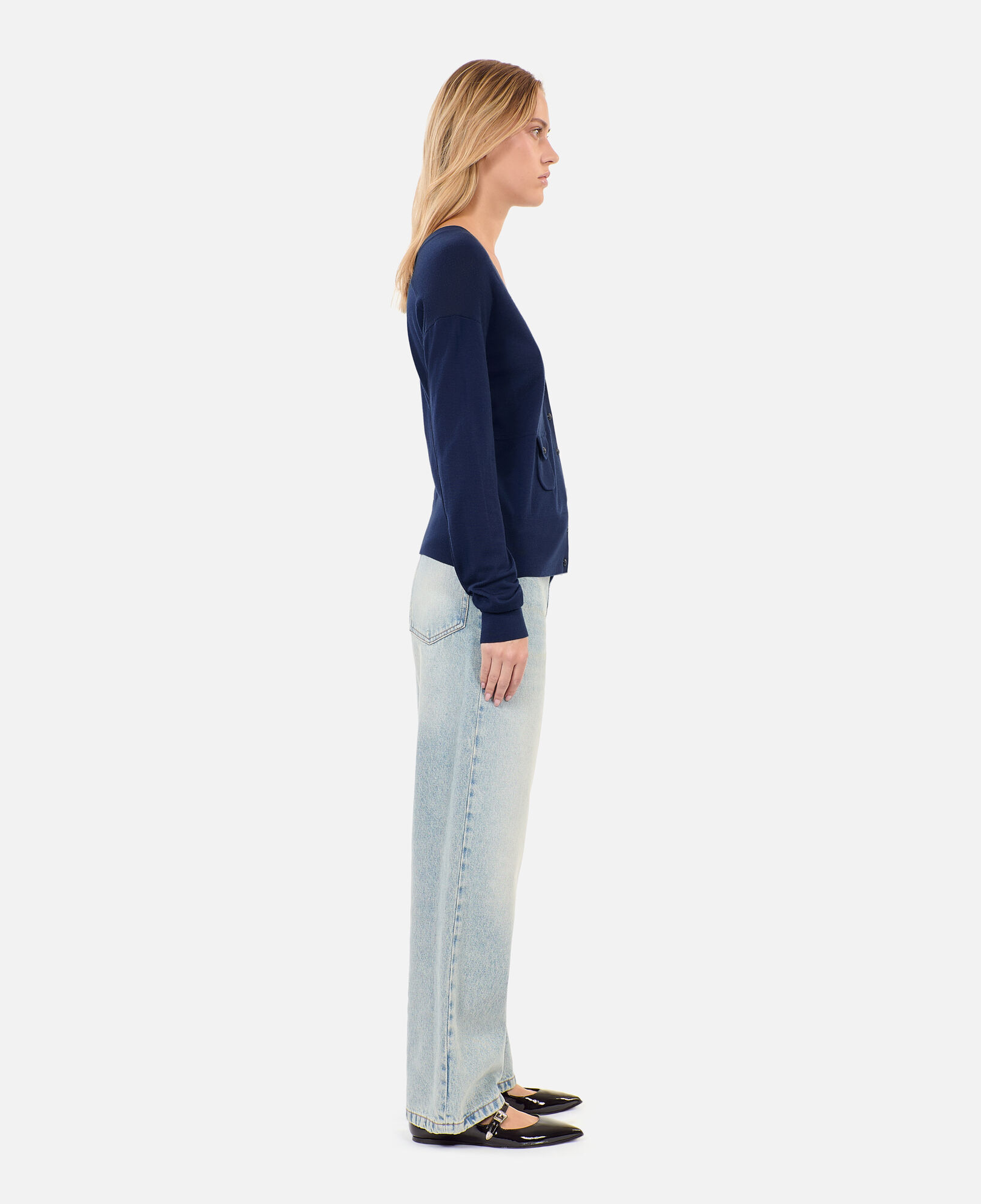 The Kooples MUJER NAVY cárdigan azul marino lana
