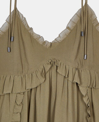 The Kooples F KAKI short khaki silk dress
