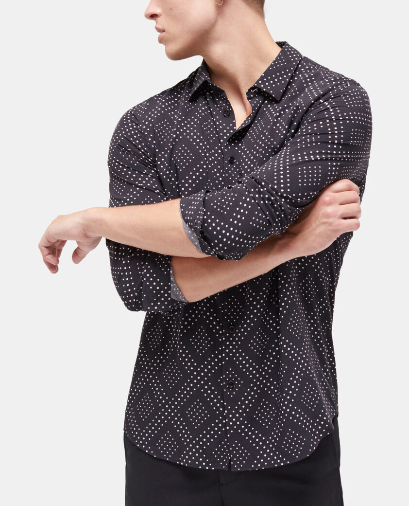 The Kooples HOMME BLACK WHITE chemise col classique imprimée