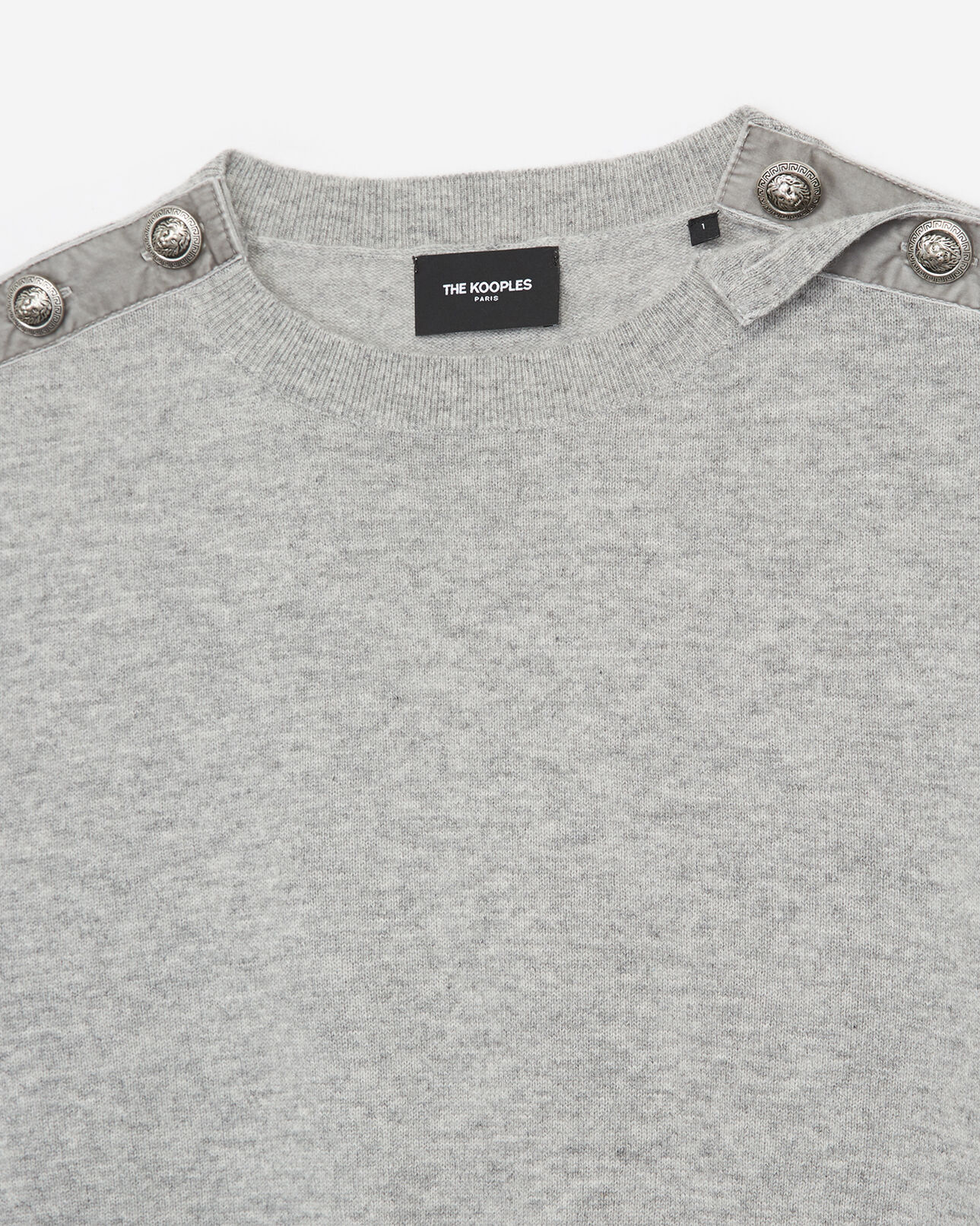 The Kooples WOMEN GREY camel-colored cashmere sweater w/turtleneck