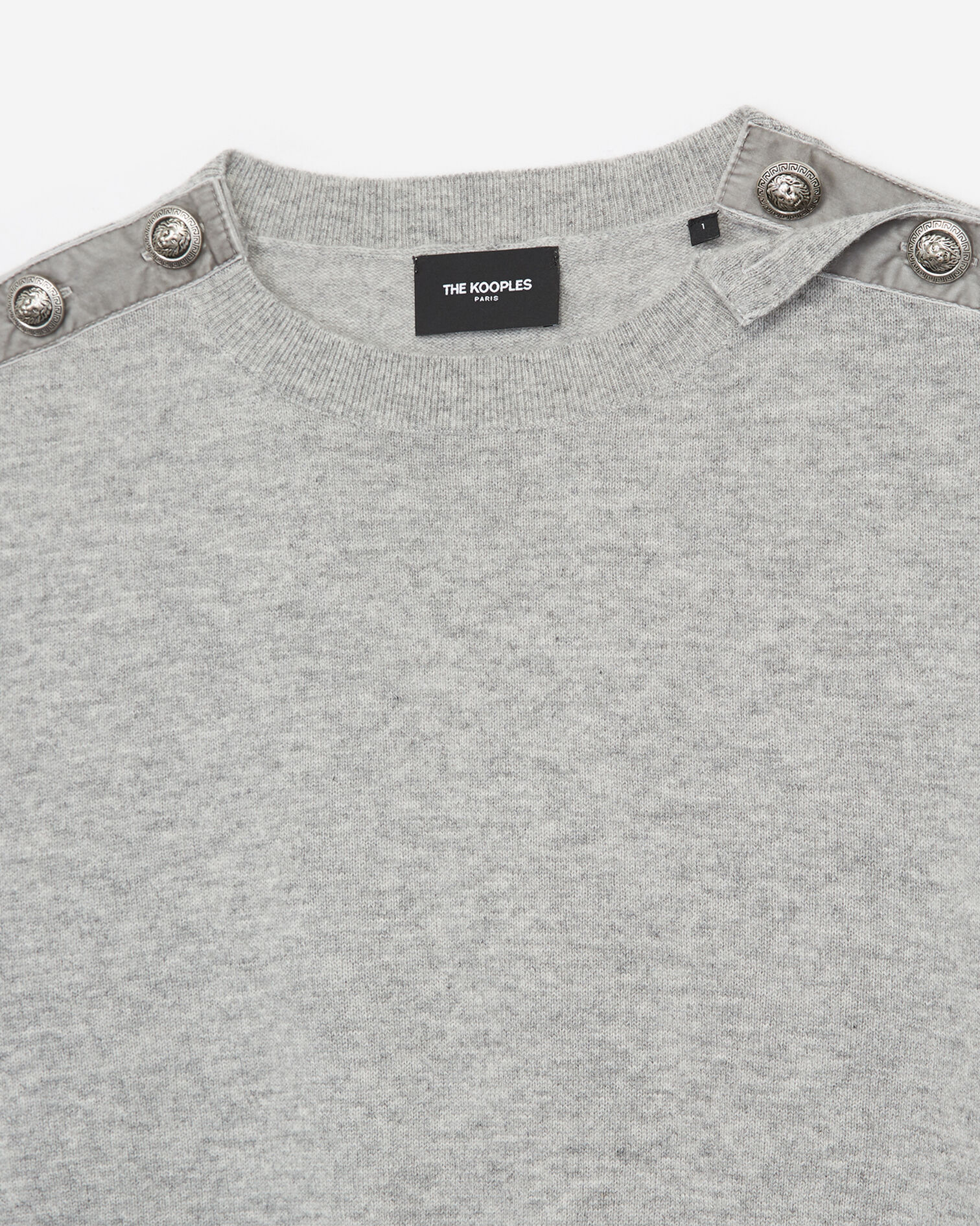 Camel-colored cashmere sweater w/turtleneck, GREY, hi-res image number null
