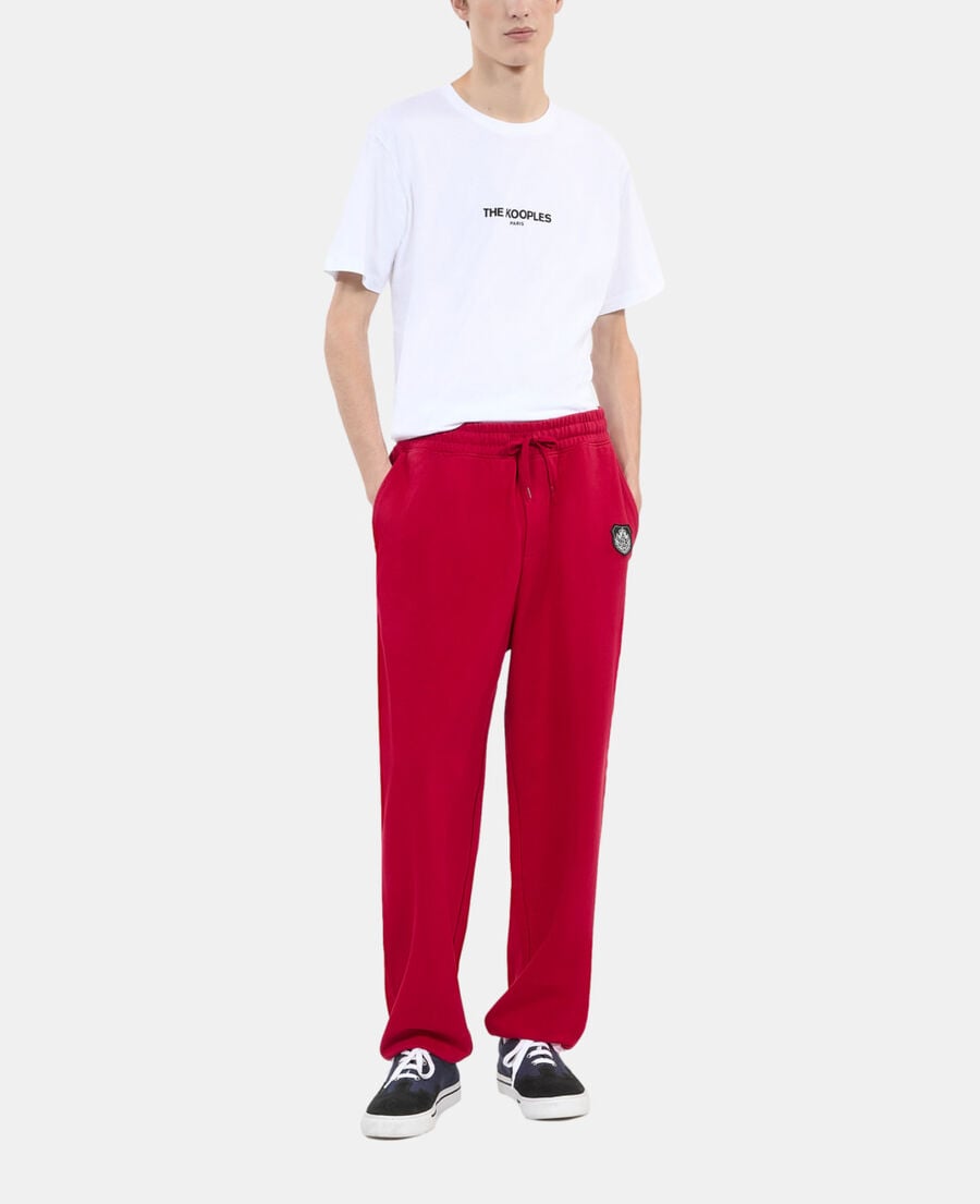The Kooples HERREN BLOOD rote jogginghose mit wappen