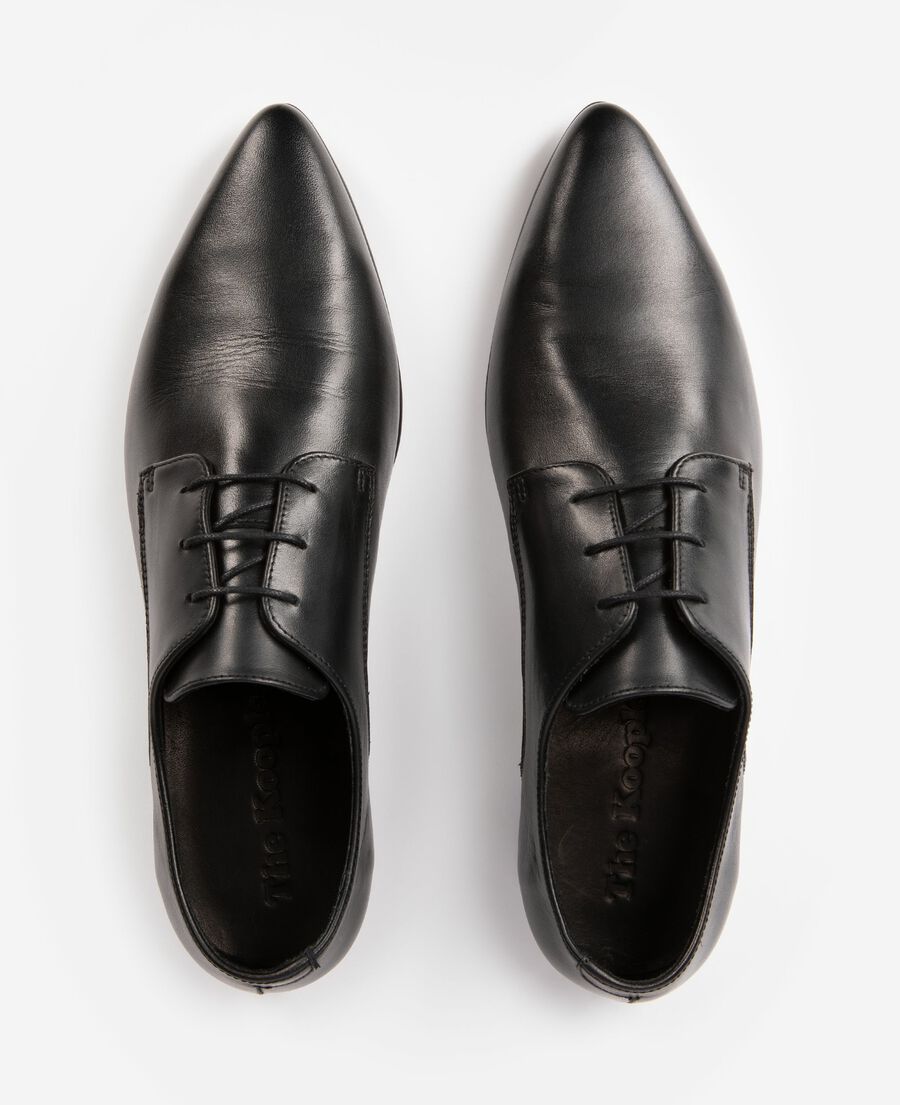 The Kooples H BLACK black leather derbies