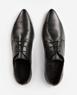 The Kooples H BLACK black leather derbies