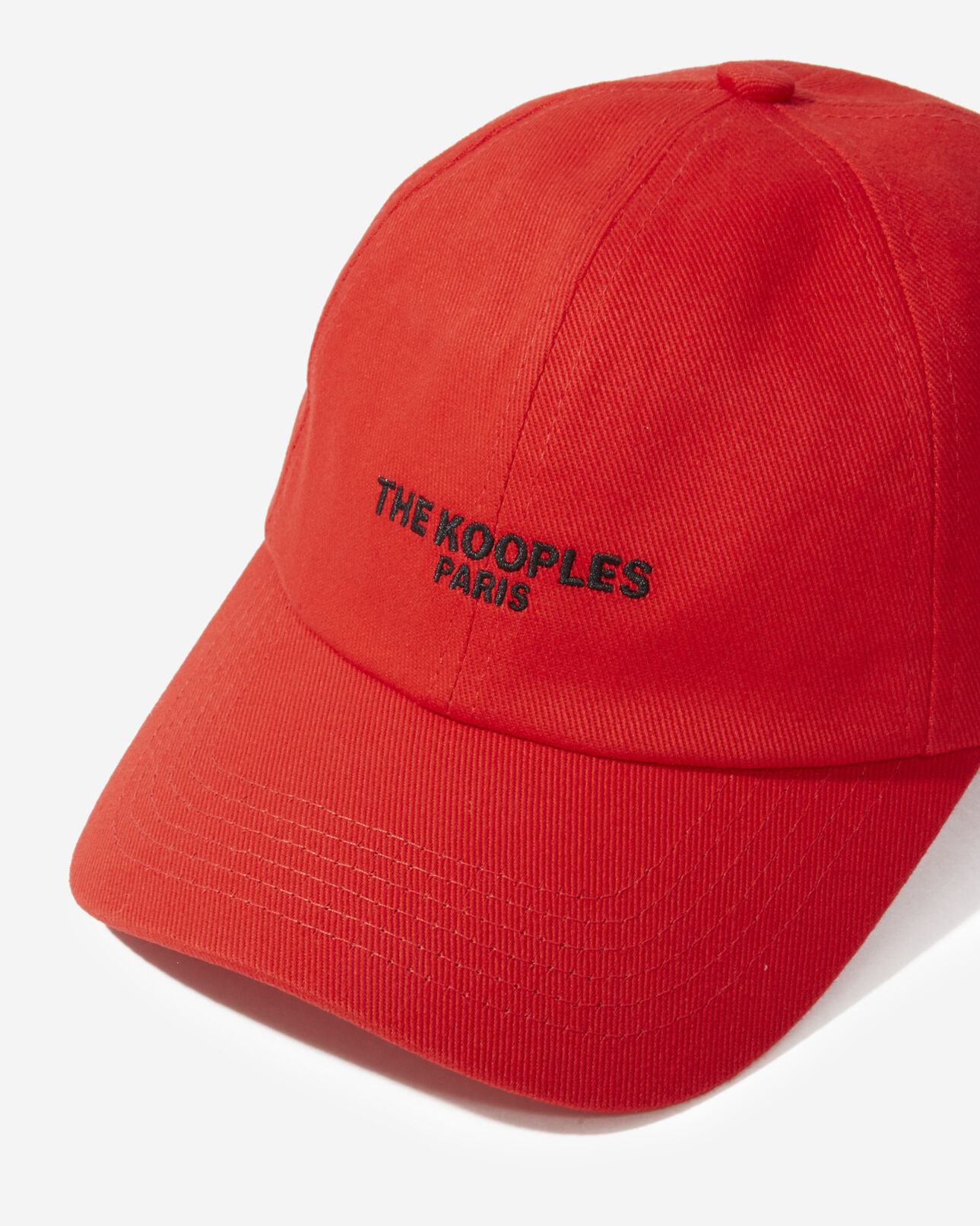 The Kooples MIXED RED red cotton cap with black embroidered logo