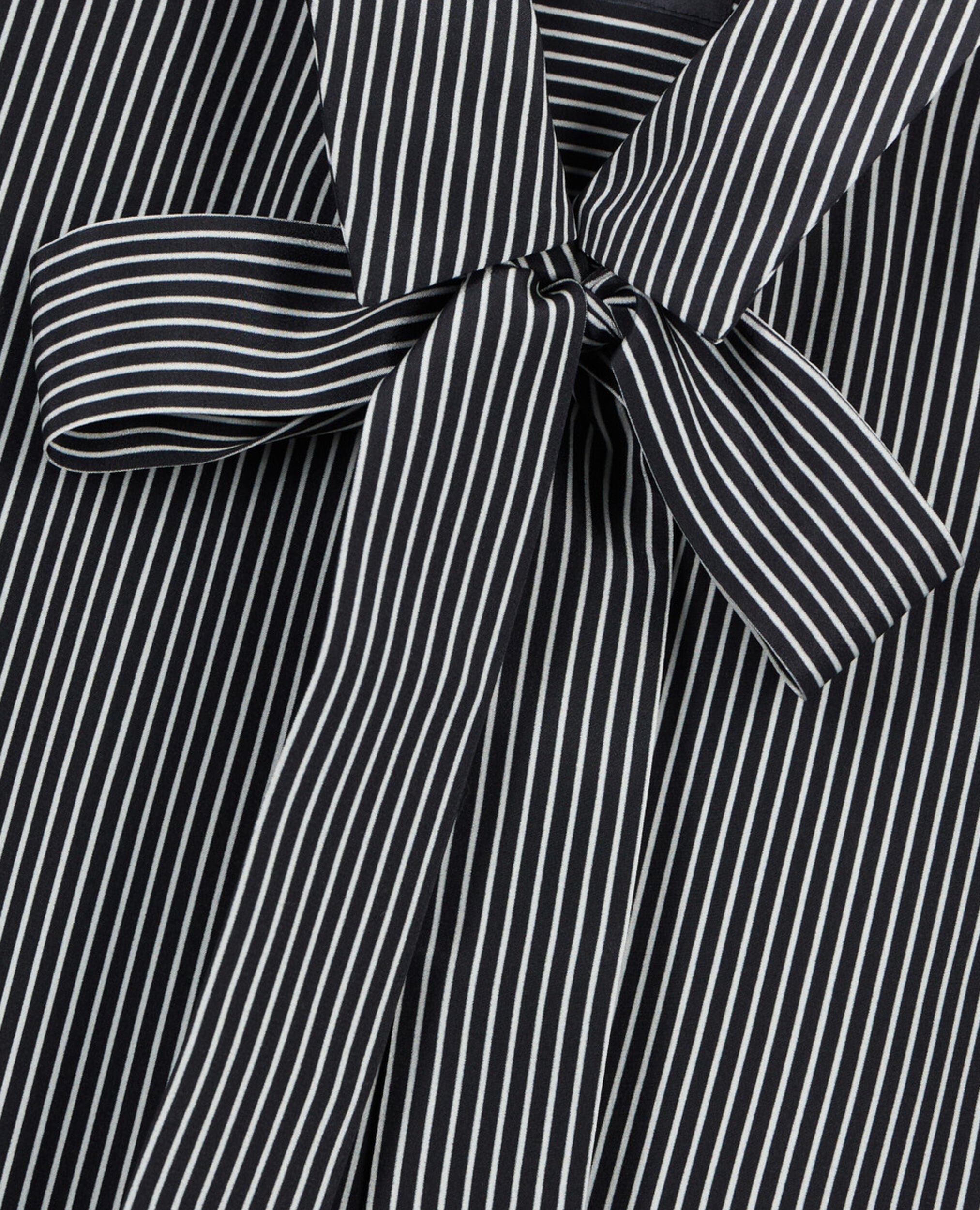 Striped silk shirt, BLACK WHITE, hi-res image number null
