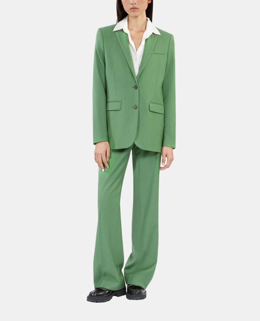 The Kooples MUJER LIGHT KAKI pantalón traje verde lana