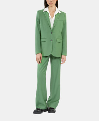 The Kooples MUJER LIGHT KAKI pantalón traje verde lana