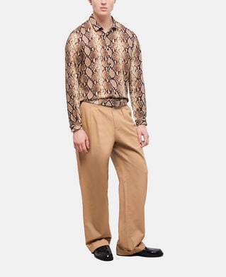 The Kooples HOMME BEIGE chemise casual python