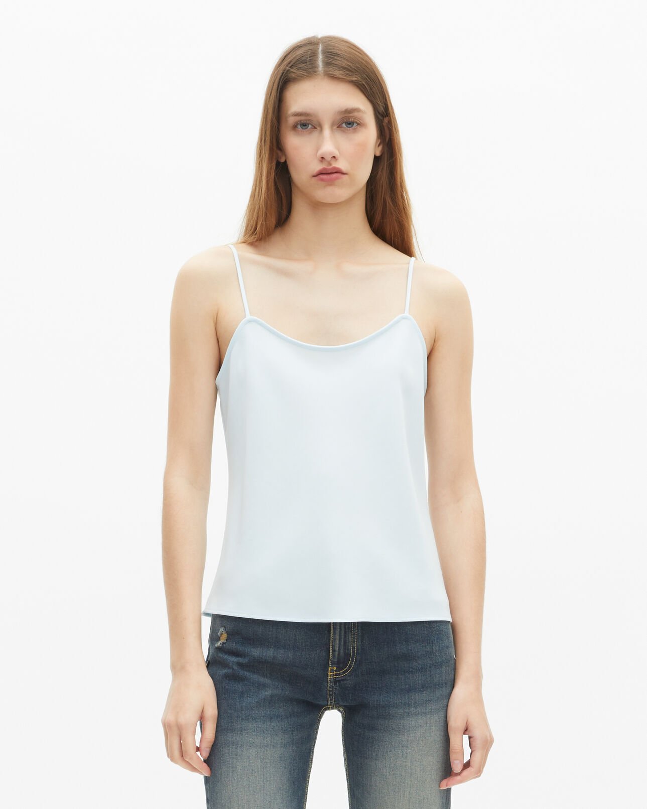 The Kooples WOMEN BABY BLUE light blue camisole