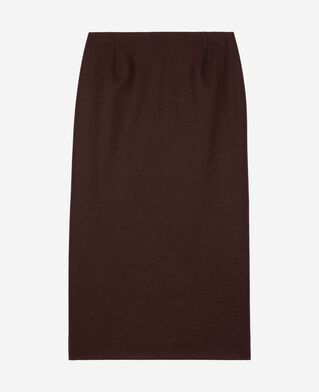 The Kooples FEMME BROWN jupe longue crayon marron
