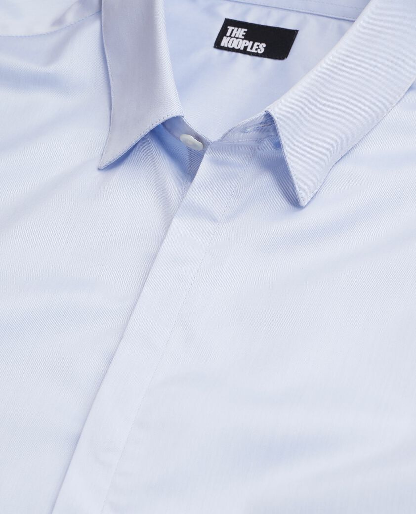 The Kooples MEN LIGHT BLUE sky blue classic collar shirt