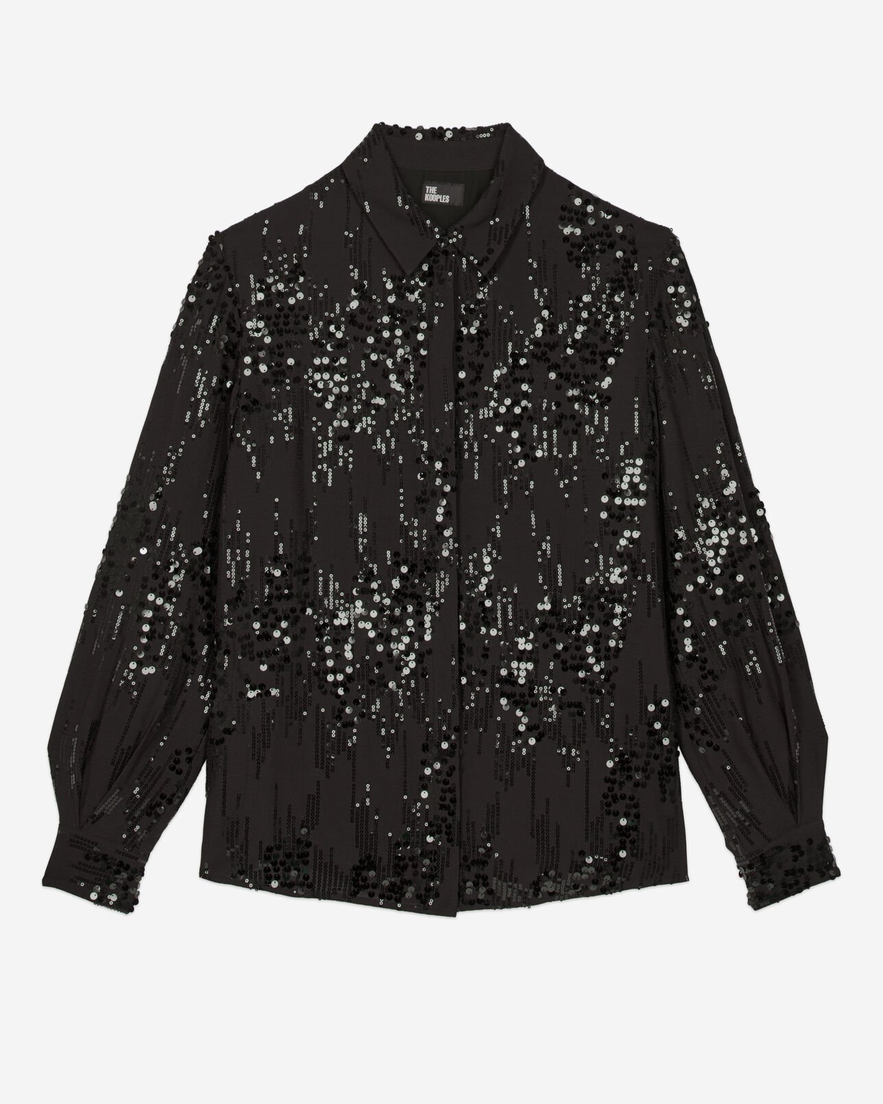 The Kooples FEMME BLACK chemise à sequins noire