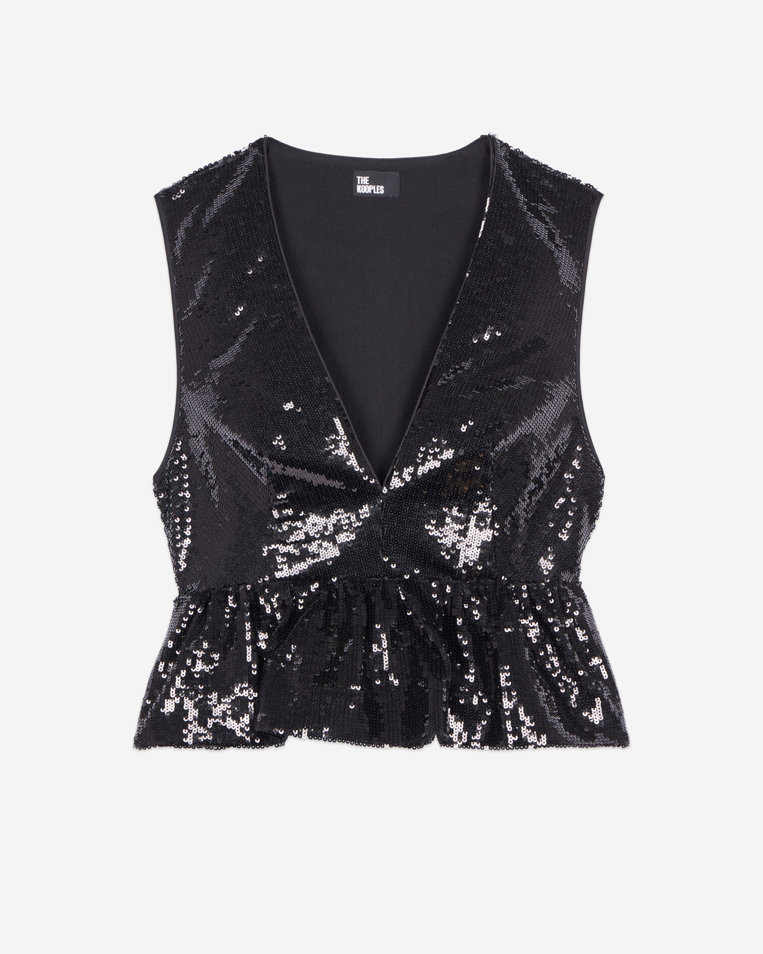 Top mit Pailletten schwarz, BLACK STONE, hi-res image number null