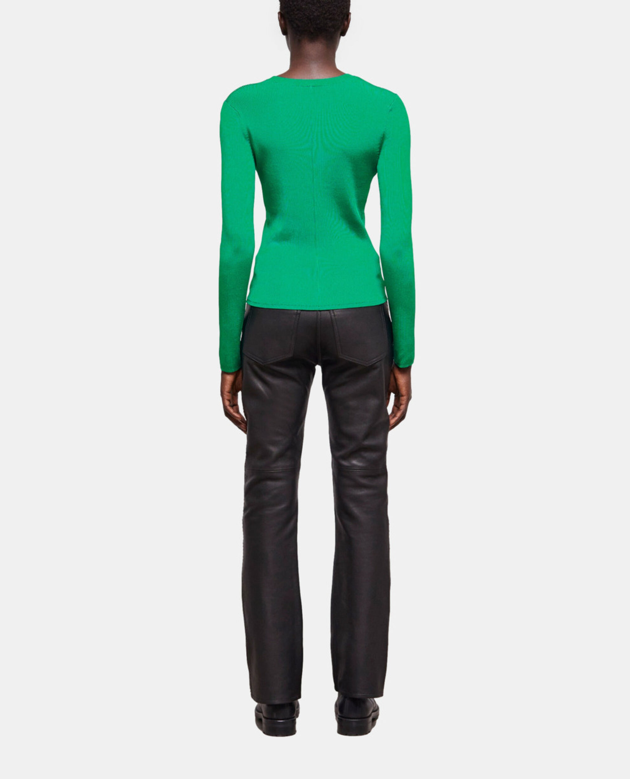 Grüner, eng anliegender Pullover, GREEN, hi-res image number null