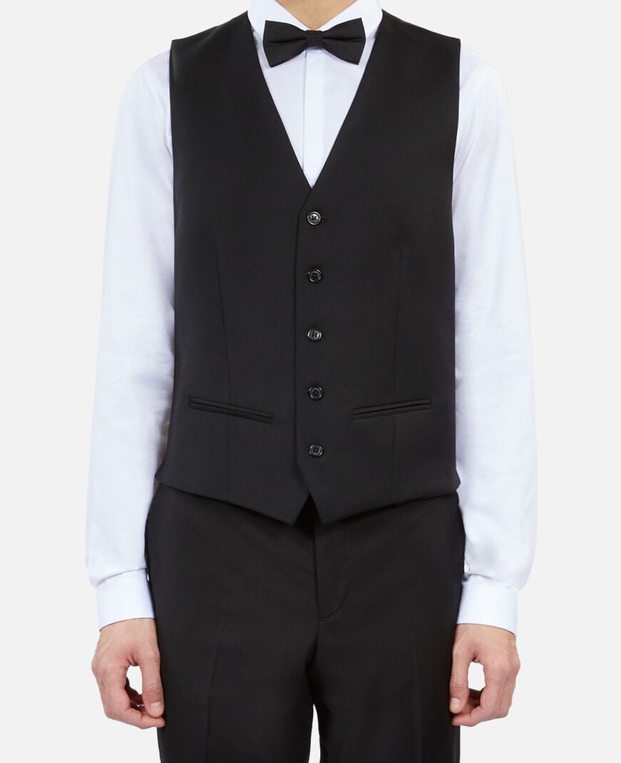 The Kooples MEN BLACK black silk bow tie