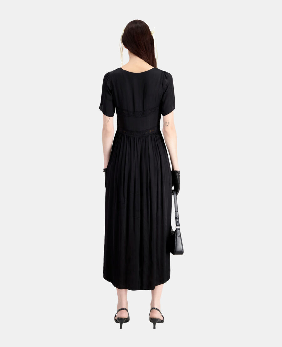 long black dress with lace details
