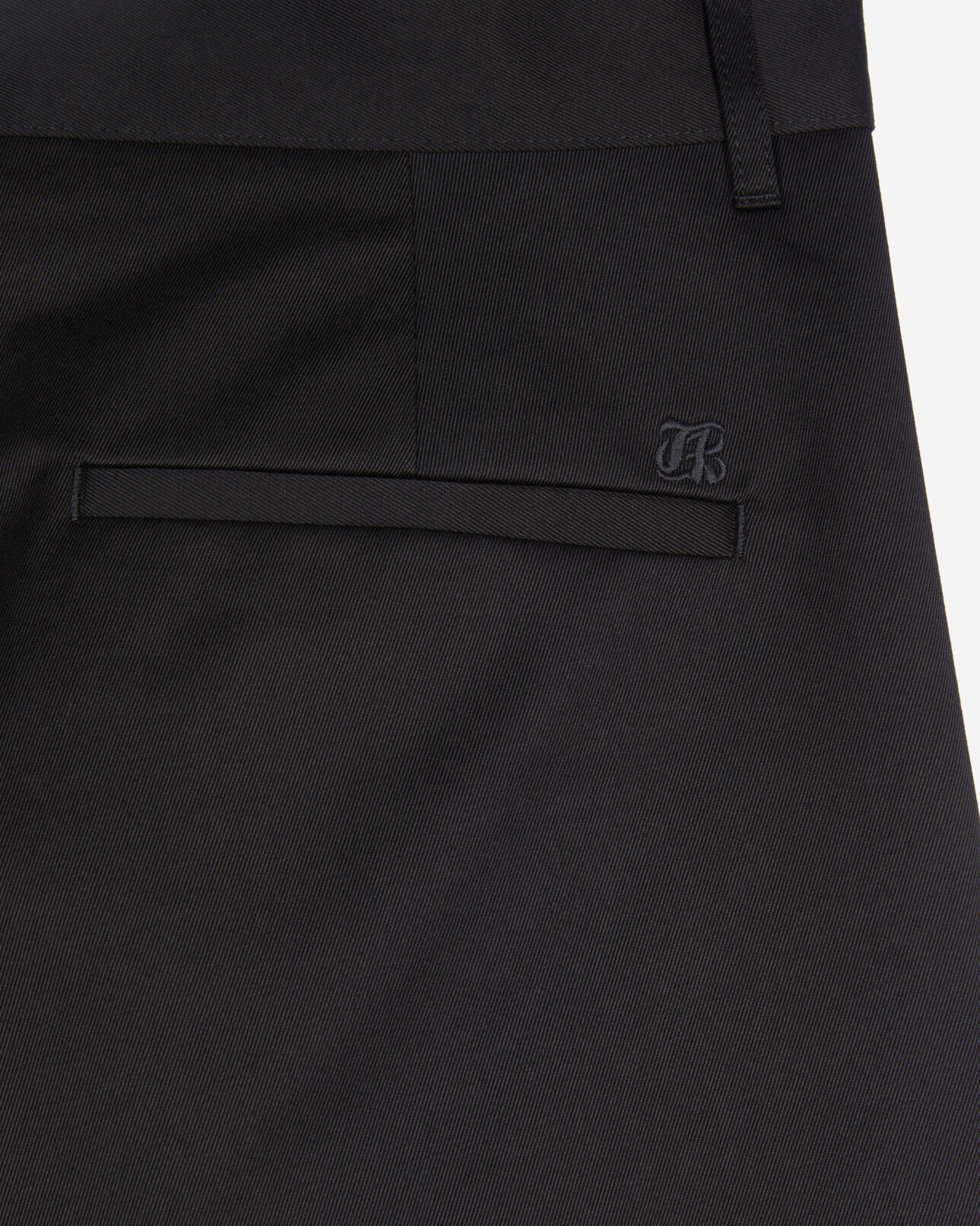 The Kooples HOMME BLACK pantalon large en coton noir