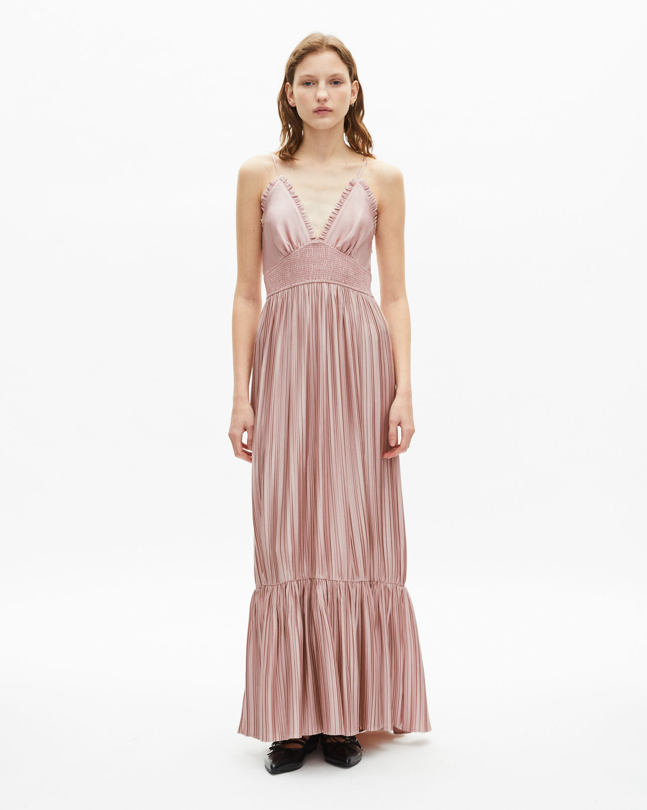 The Kooples F LILA long pink dress