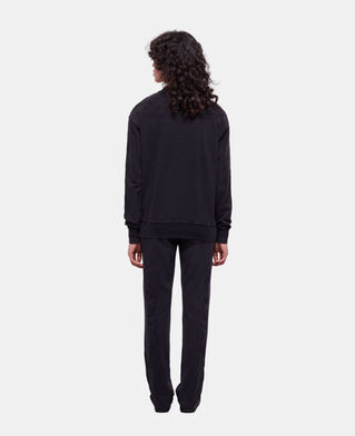 The Kooples WOMEN BLACK WASHED black sweatshirt with western-style embroidery