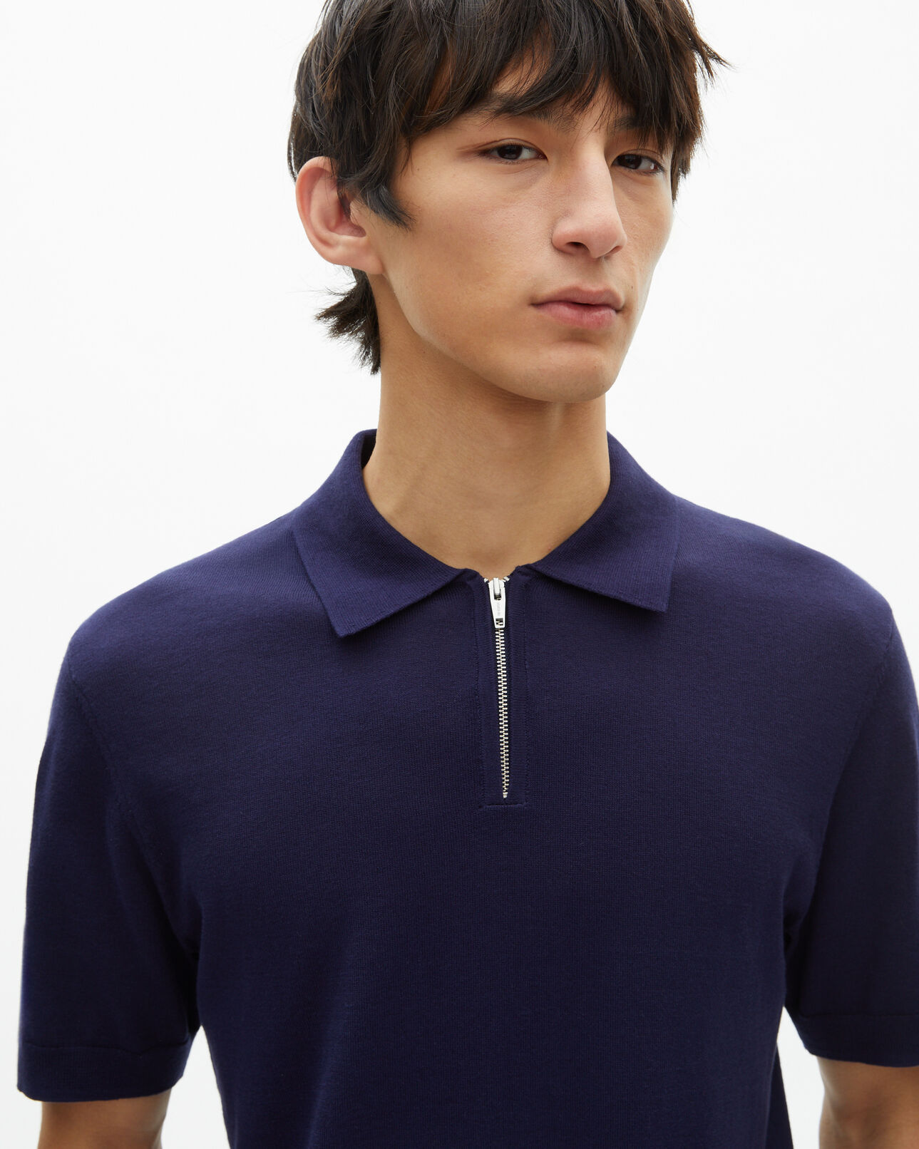 The Kooples MEN NAVY navy blue knit polo