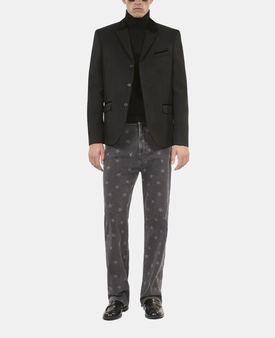 The Kooples HOMME BLACK blazer en laine noire