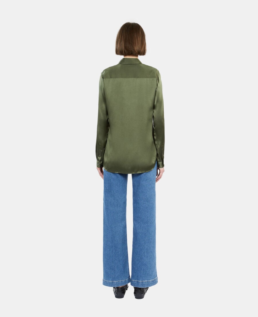 The Kooples F KAKI khaki silk shirt