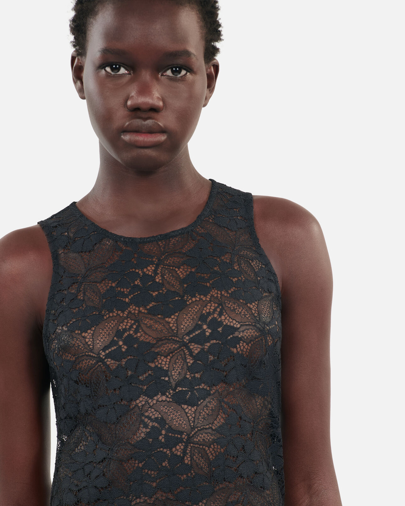 The Kooples WOMEN BLACK black lace top