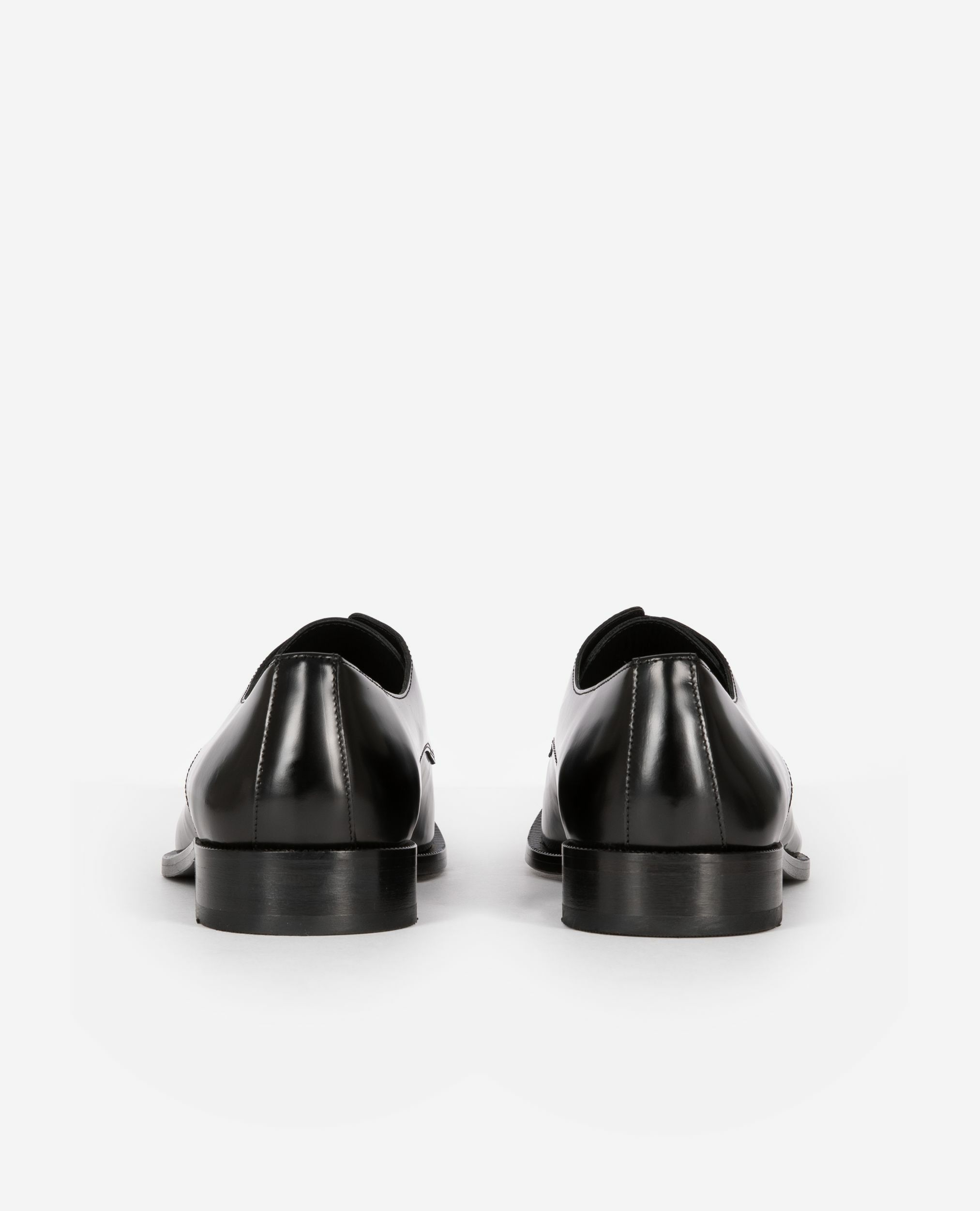 Black leather Derbies, BLACK, hi-res image number null