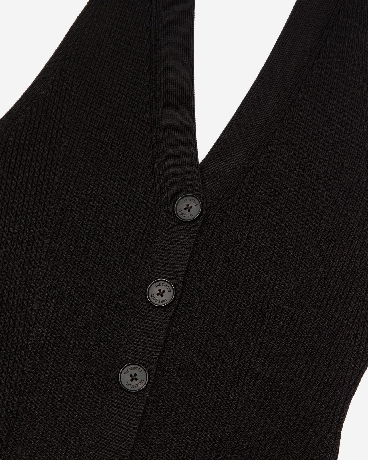 The Kooples FEMME BLACK top en maille noir