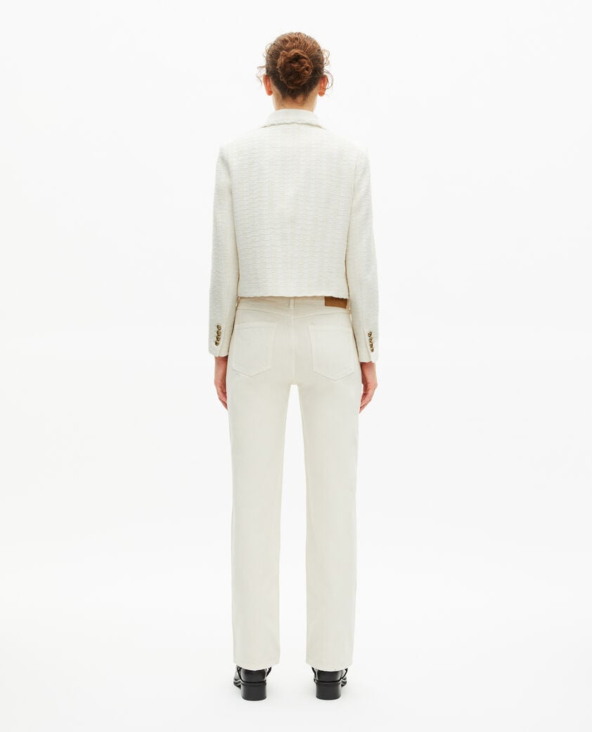 The Kooples WOMEN ECRU ecru tweed jacket