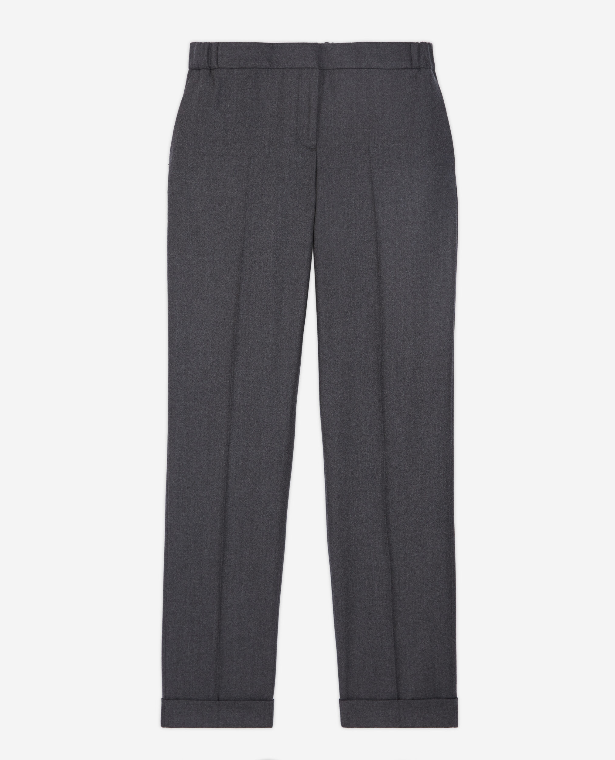 Gray wool suit pants