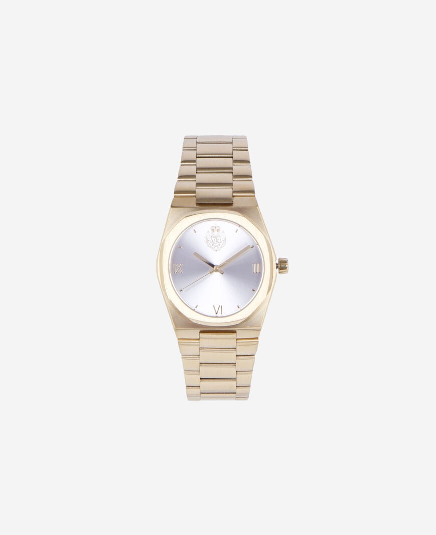 The Kooples UNISEX GOLD uhr mit goldenem wappen
