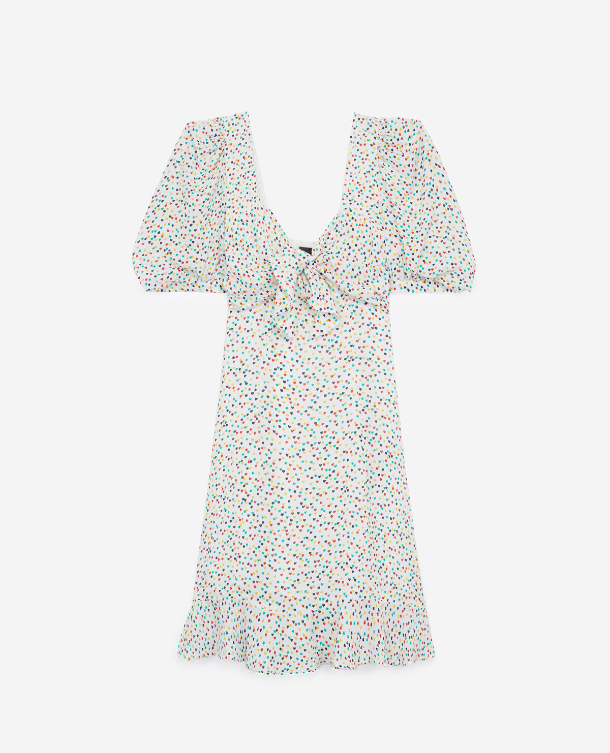 Printed short frilly dress bow The Kooples Women