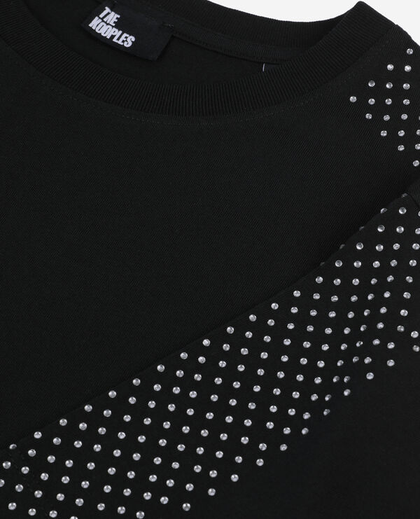 The Kooples FEMME BLACK t-shirt avec strass noir
