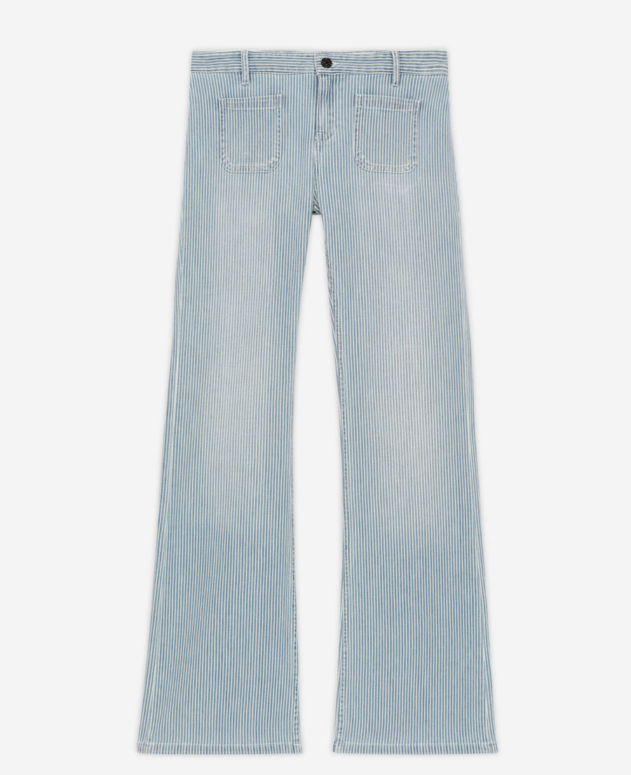 vaqueros rayas azules blancas