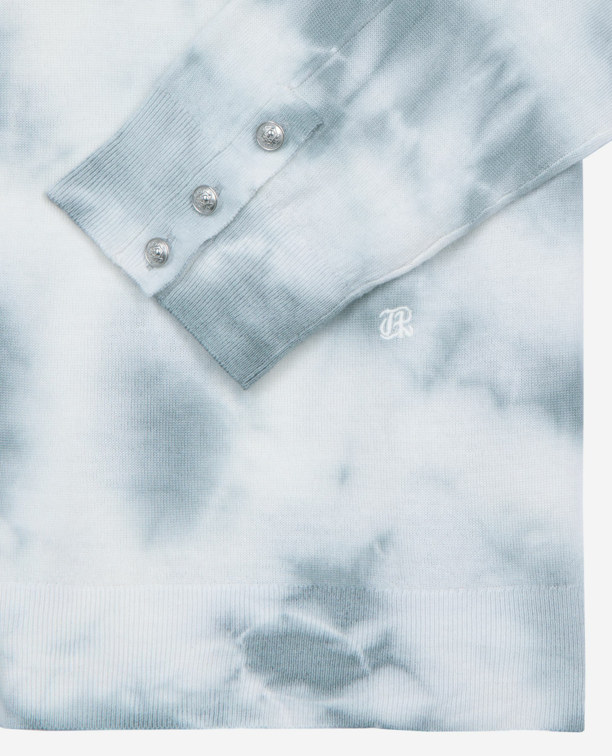 Blue tie and dye merino wool sweater, LIGHT BLUE/WHITE, hi-res image number null