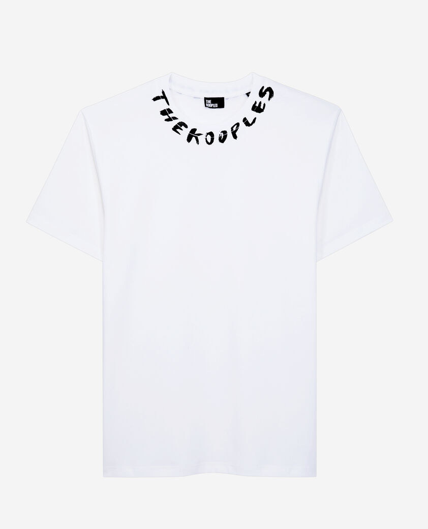 The Kooples MEN WHITE men's white t-shirt with logo