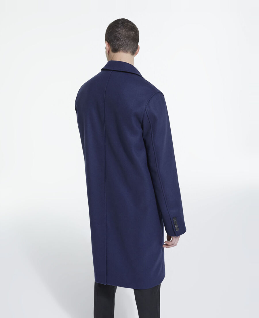 marineblauer wollmantel