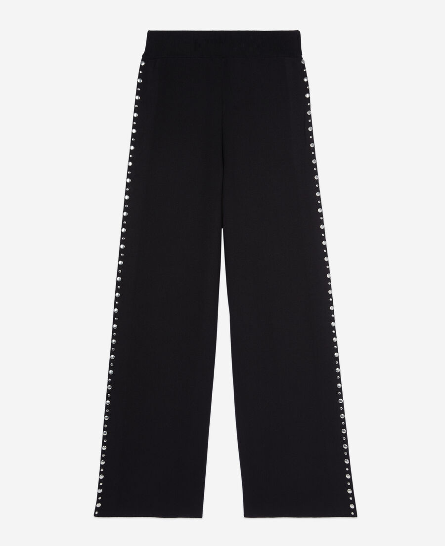 The Kooples MUJER BLACK pantalones de punto negros con tachuelas