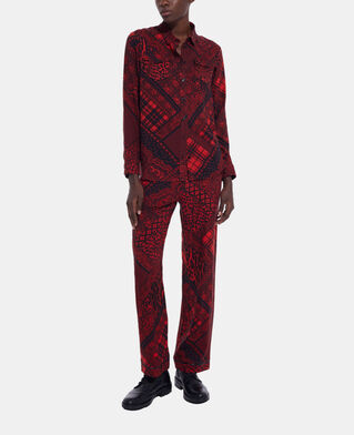 The Kooples F RED / BLACK printed shirt