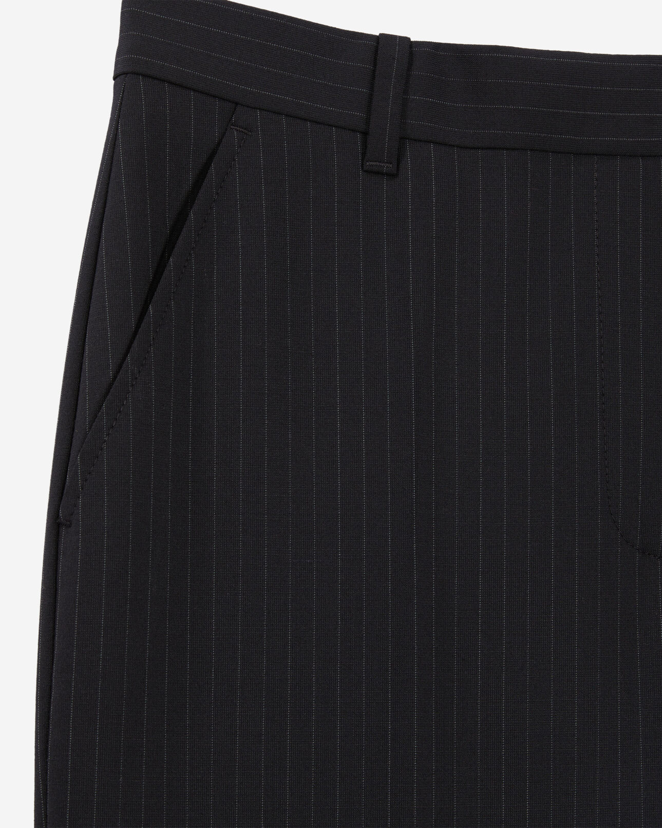 The Kooples DAMEN BLACK WHITE schwarze anzughose aus gestreifter wolle